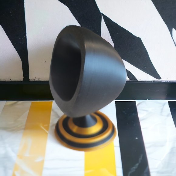 Space Age Mid Century Modern Space Chair Planter Retro Inspired Home Decor Black - Picture 3 of 9